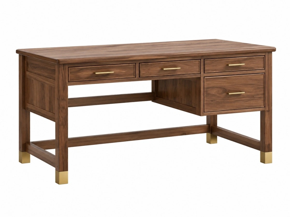 Scrivania in Legno Massello con Cassetti - Stile Moderno