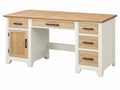 Scrivania in Legno 5 Cassetti con Ripiano