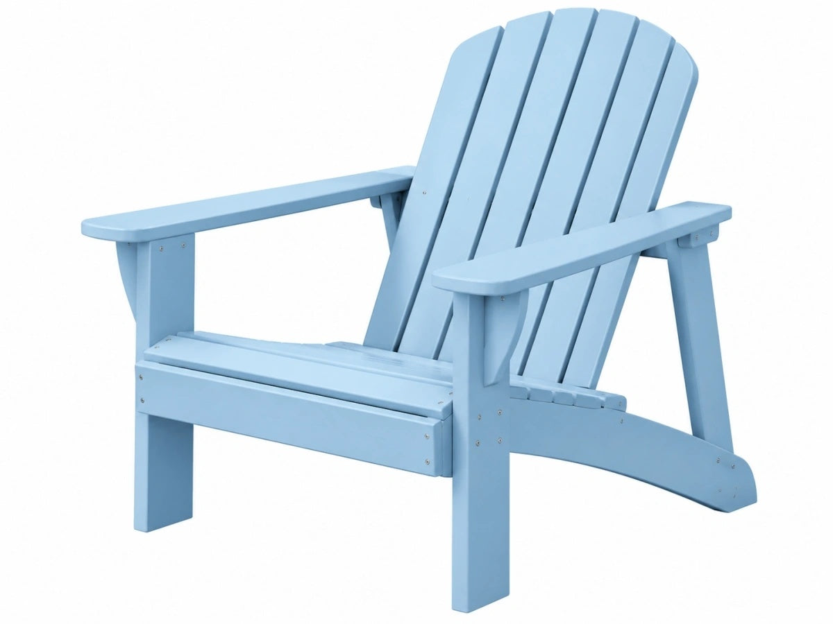 Sedia da Giardino in Legno - Azzurro - Stile Adirondack