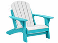Sedia da Giardino - Poltrona Adirondack in Legno/Turchese e Bianco - Stile Classico