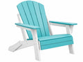 Sedia Da Giardino In Legno - 80cm 100cm 90cm - Turchese/Bianco