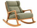 Sedia a dondolo - Tessuto/Legno - Stile Classico - Verde