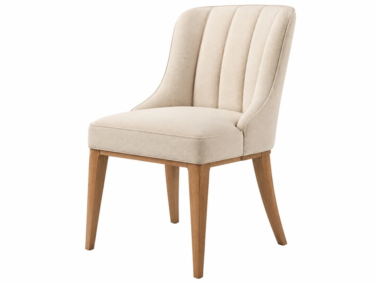 Sedia Imbottita - Tessuto Beige - Design Moderno