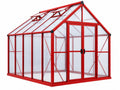 Serra Giardino 250x200x200cm - Metallo Rosso Policarbonato